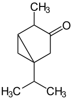 Strukturformel des Inhaltsstoffs Thujon